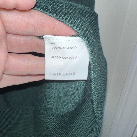 Fairlane Green Knit Zip Up Sweater size L - Picture 5 of 5